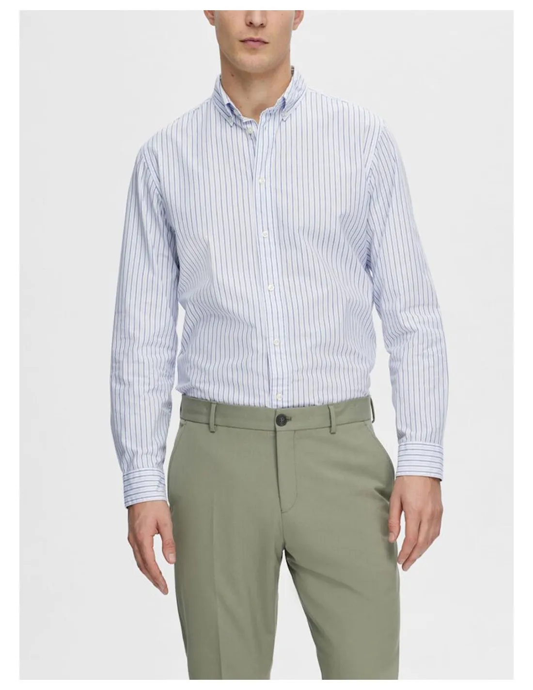 SELECTED CAMICIA UOMO,SLHSLIMRICK-POPLIN SHIRT LS