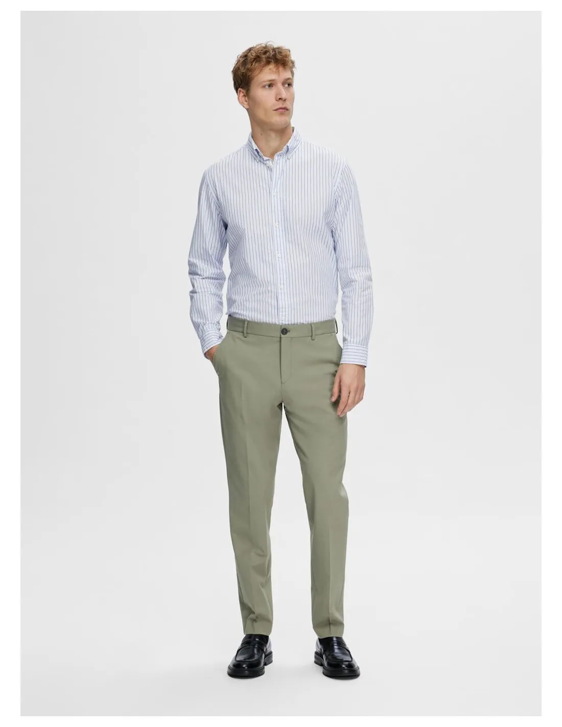 SELECTED CAMICIA UOMO,SLHSLIMRICK-POPLIN SHIRT LS