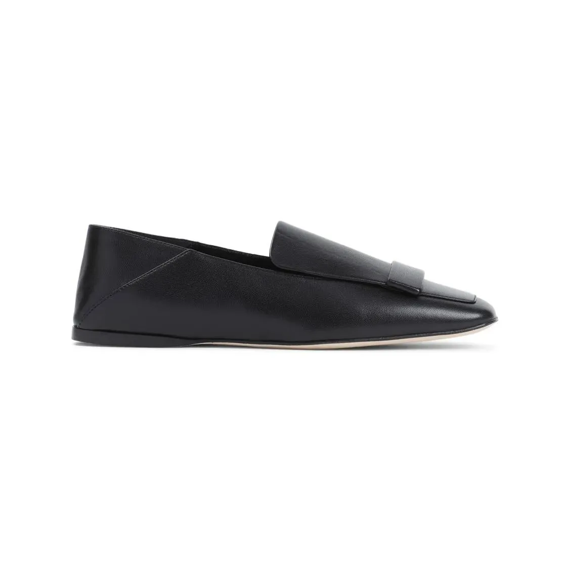 sergio rossi Black Nappa Leather Flat Mocassin Black 