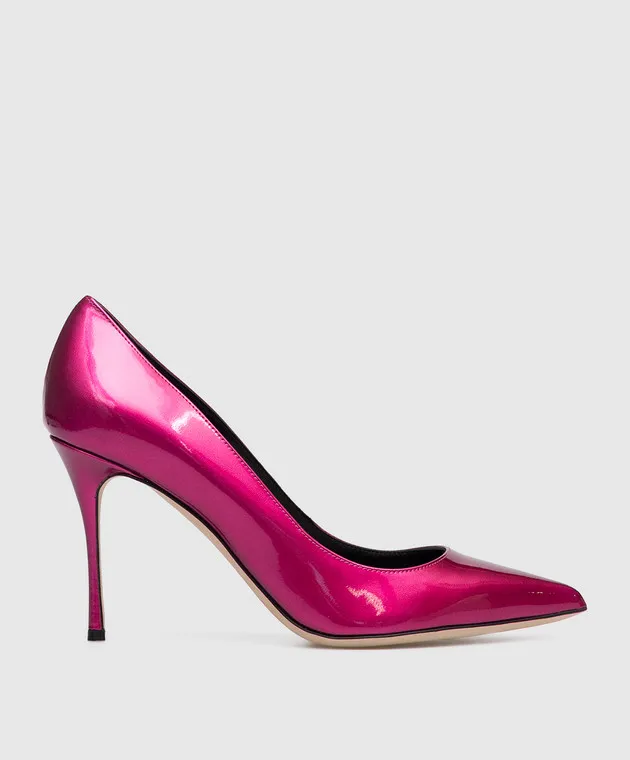 Sergio Rossi Scarpe da barca Godiva in vernice rosa A43843MMVV26