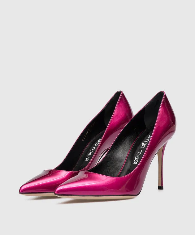 Sergio Rossi Scarpe da barca Godiva in vernice rosa A43843MMVV26