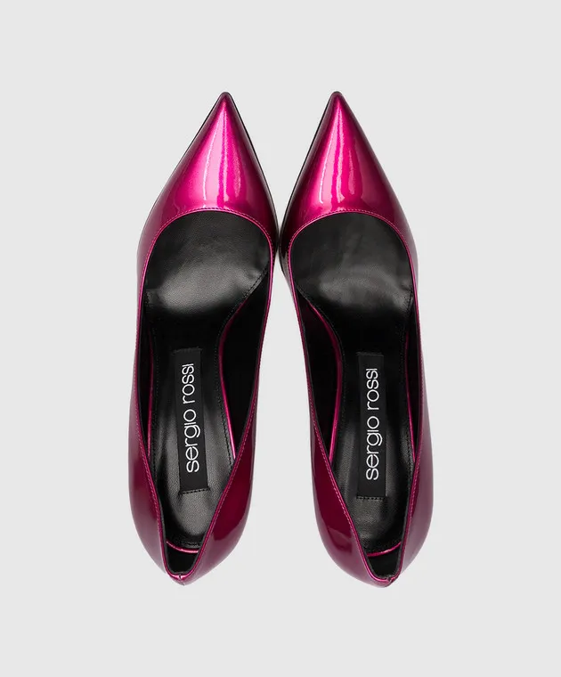 Sergio Rossi Scarpe da barca Godiva in vernice rosa A43843MMVV26