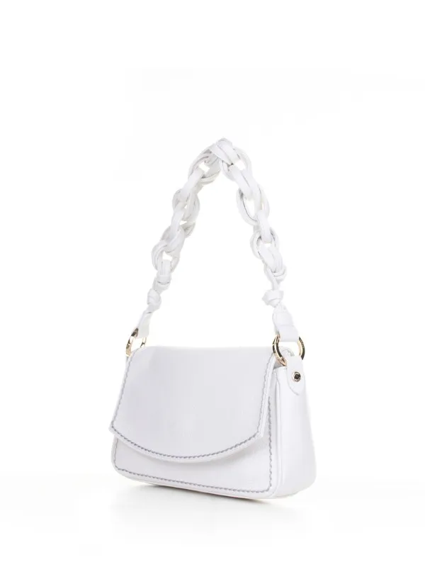 Shoulder bag with woven handle