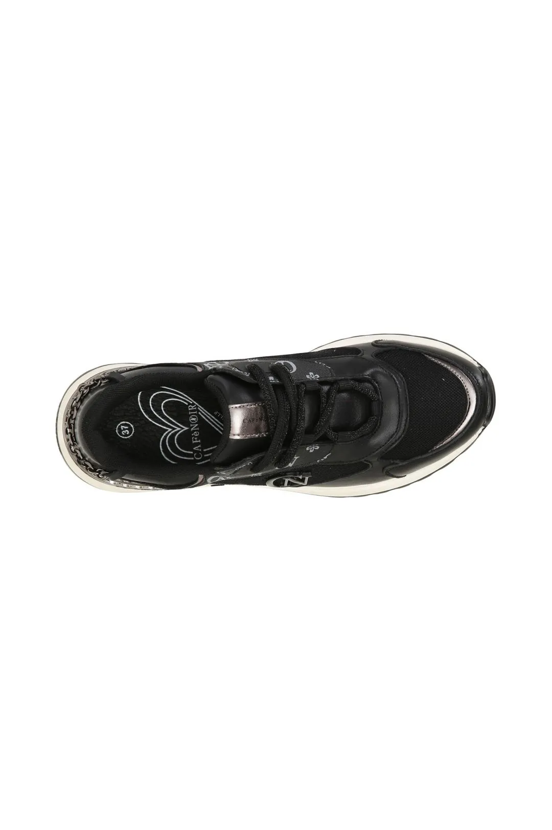 sneakers con tomaia in mesh e catena