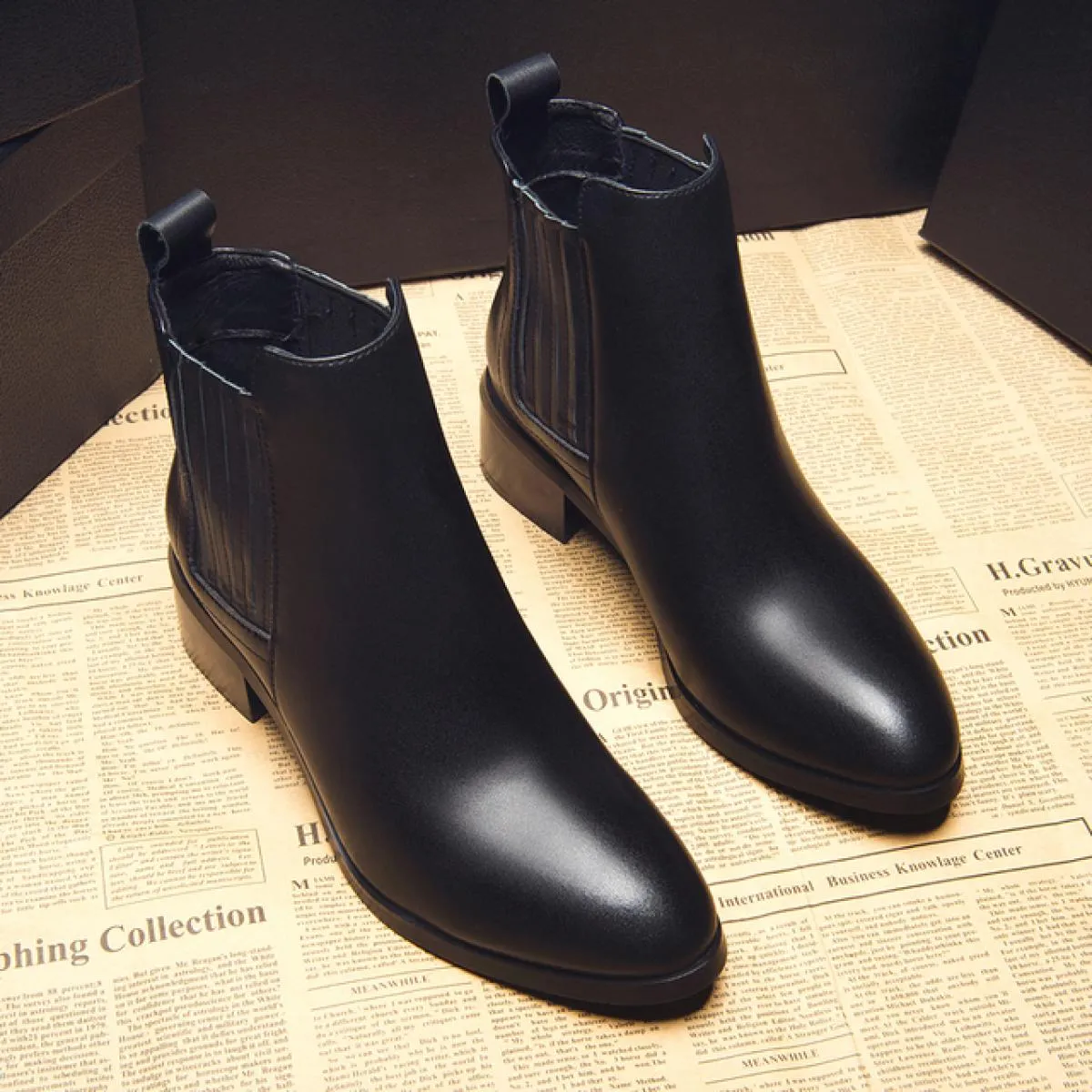 Stivaletti Chelsea in pelle Stivaletti in pelle Botas in pelle Scarpe in pelle Stivali da donna Stivali da donna