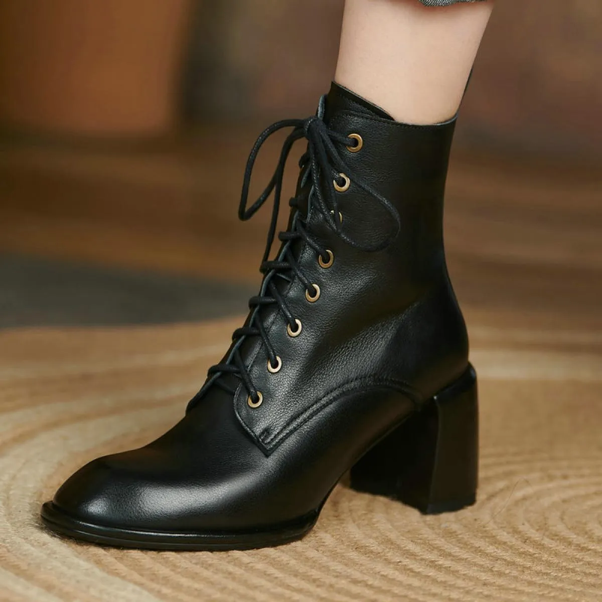 Stivaletti Chelsea incrociati da donna con plateau in vera pelle scarpe con tacco alto donna 2024 stivaletti invernali per festa