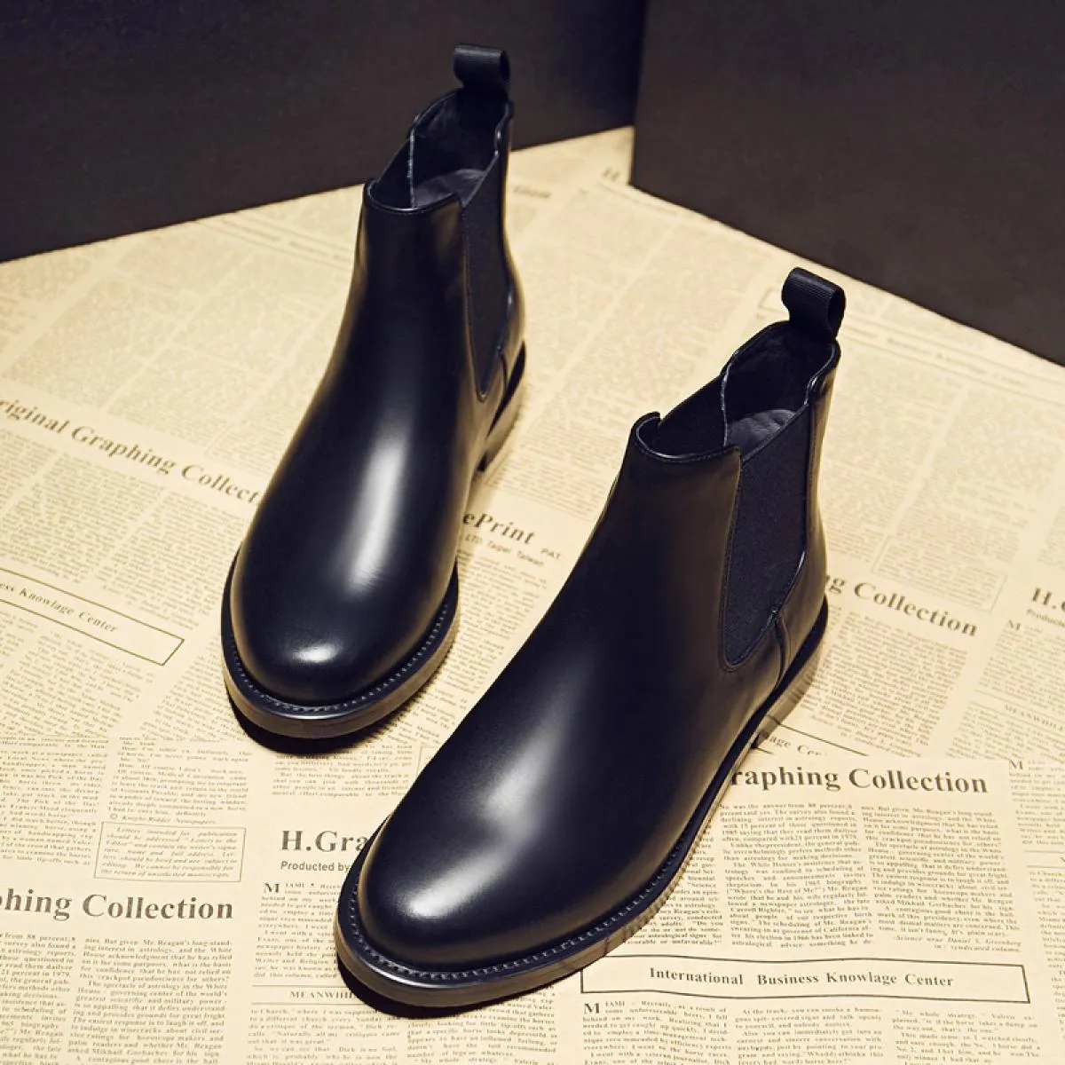 Stivaletti Chelsea per il tempo libero da donna stile inglese Scarpe da donna in morbida pelle Stivaletti dolci streetwear Botas