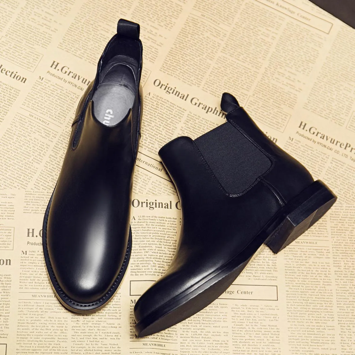 Stivaletti Chelsea per il tempo libero da donna stile inglese Scarpe da donna in morbida pelle Stivaletti dolci streetwear Botas