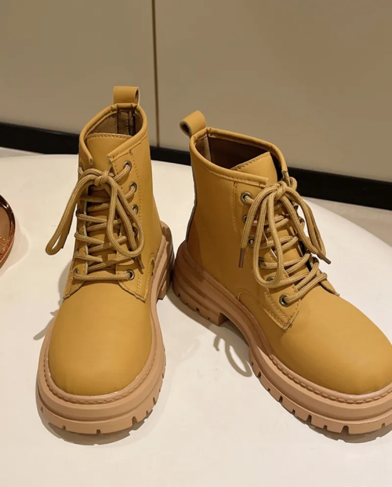 Stivaletti da donna Moda 2022 Primavera Autunno Moda casual Rosa Stivaletti Chelsea da donna Scarpe gotiche punk Piattaforma Wom