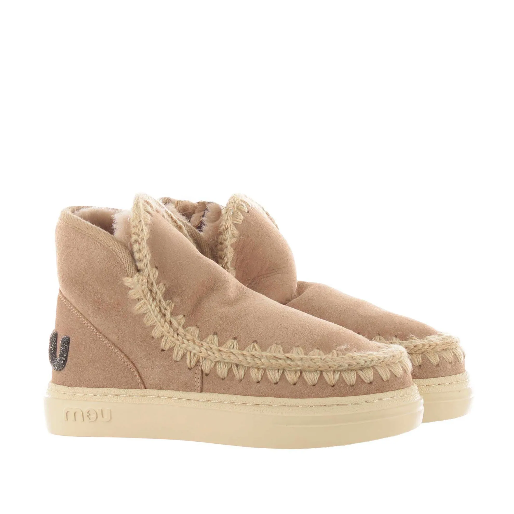 Stivaletto eskimo bold in montone con glitter