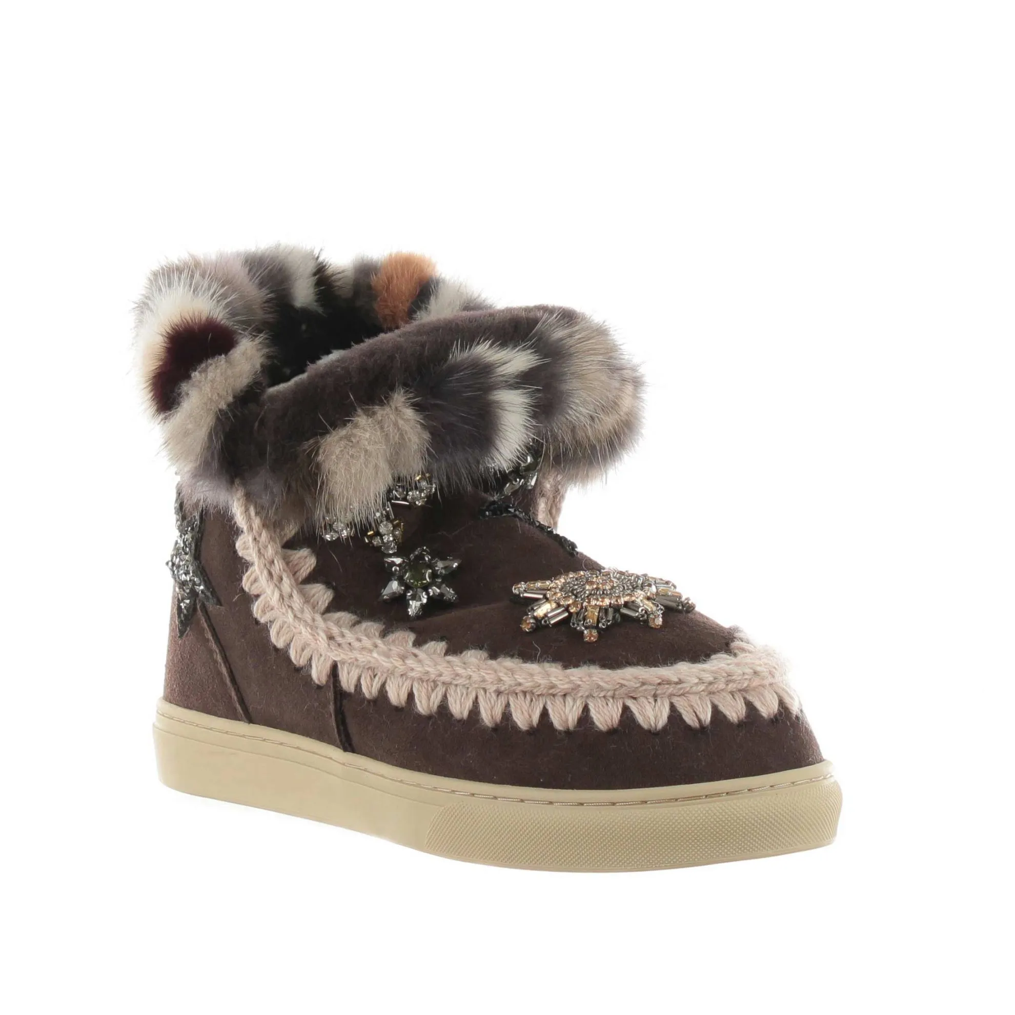 Stivaletto eskimo star patches in montone