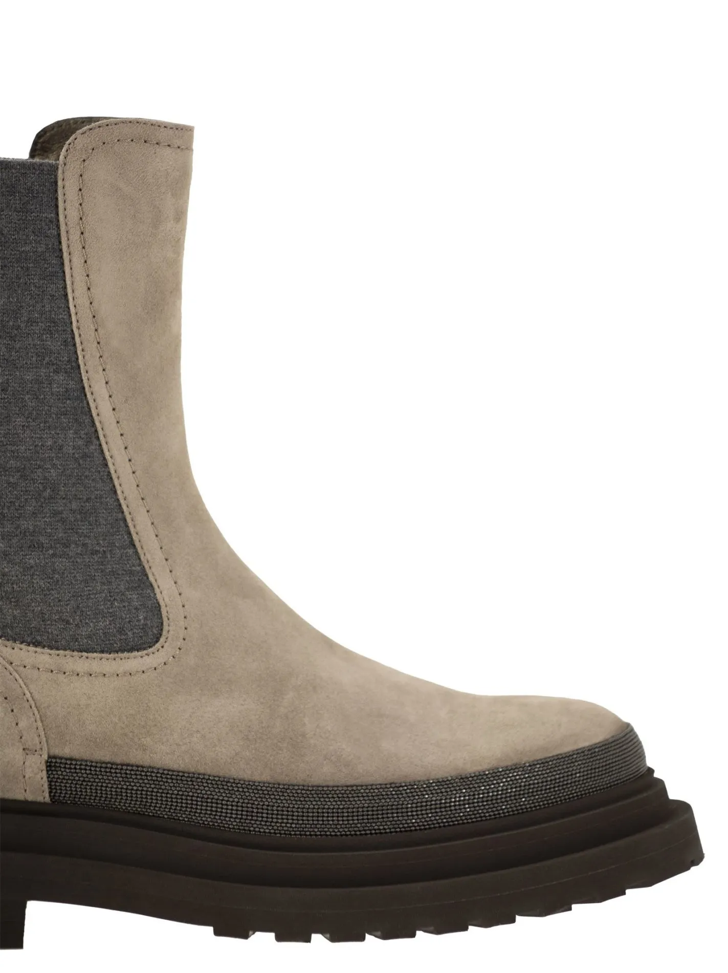 Suede Chelsea Boot with “Precious Detail”