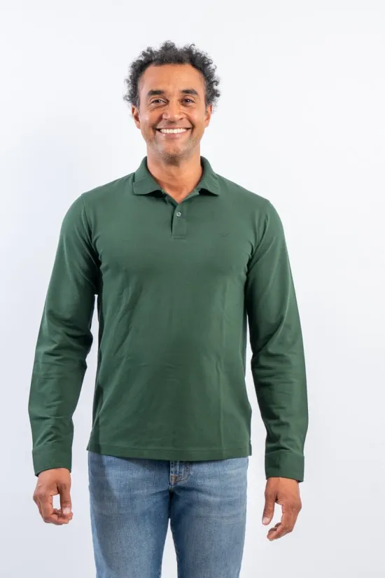 SUN 68 POLO SHIRT CONTRAST ELBOW EL LS A43109
