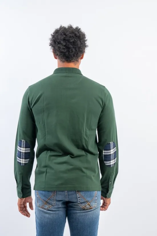 SUN 68 POLO SHIRT CONTRAST ELBOW EL LS A43109