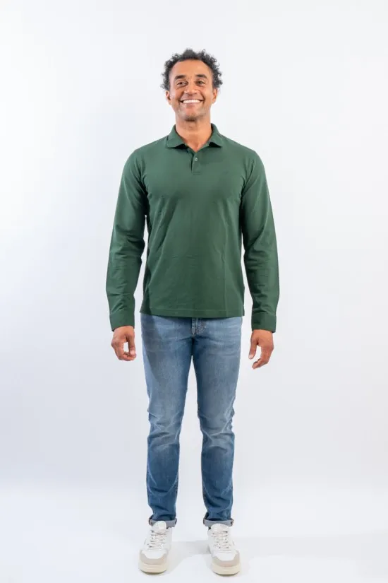 SUN 68 POLO SHIRT CONTRAST ELBOW EL LS A43109