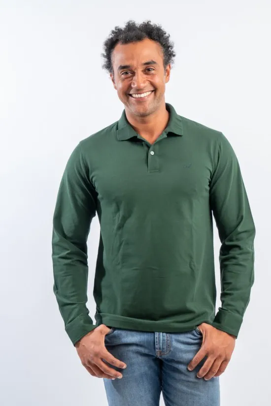 SUN 68 POLO SHIRT CONTRAST ELBOW EL LS A43109