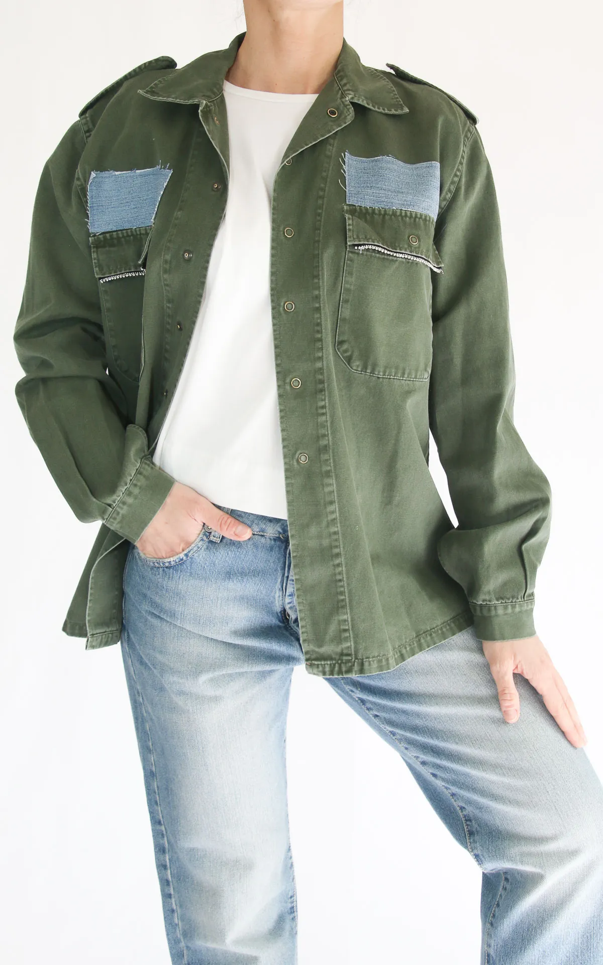 Susymix – Giacca cuore pizzo – Verde militare