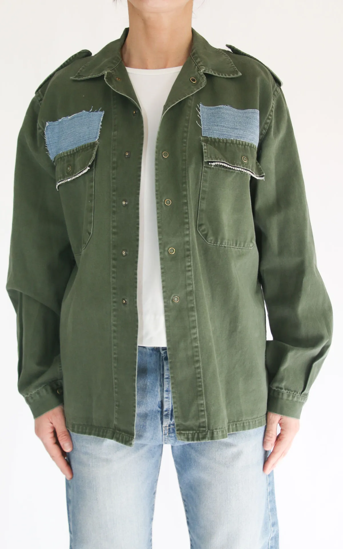 Susymix – Giacca cuore pizzo – Verde militare