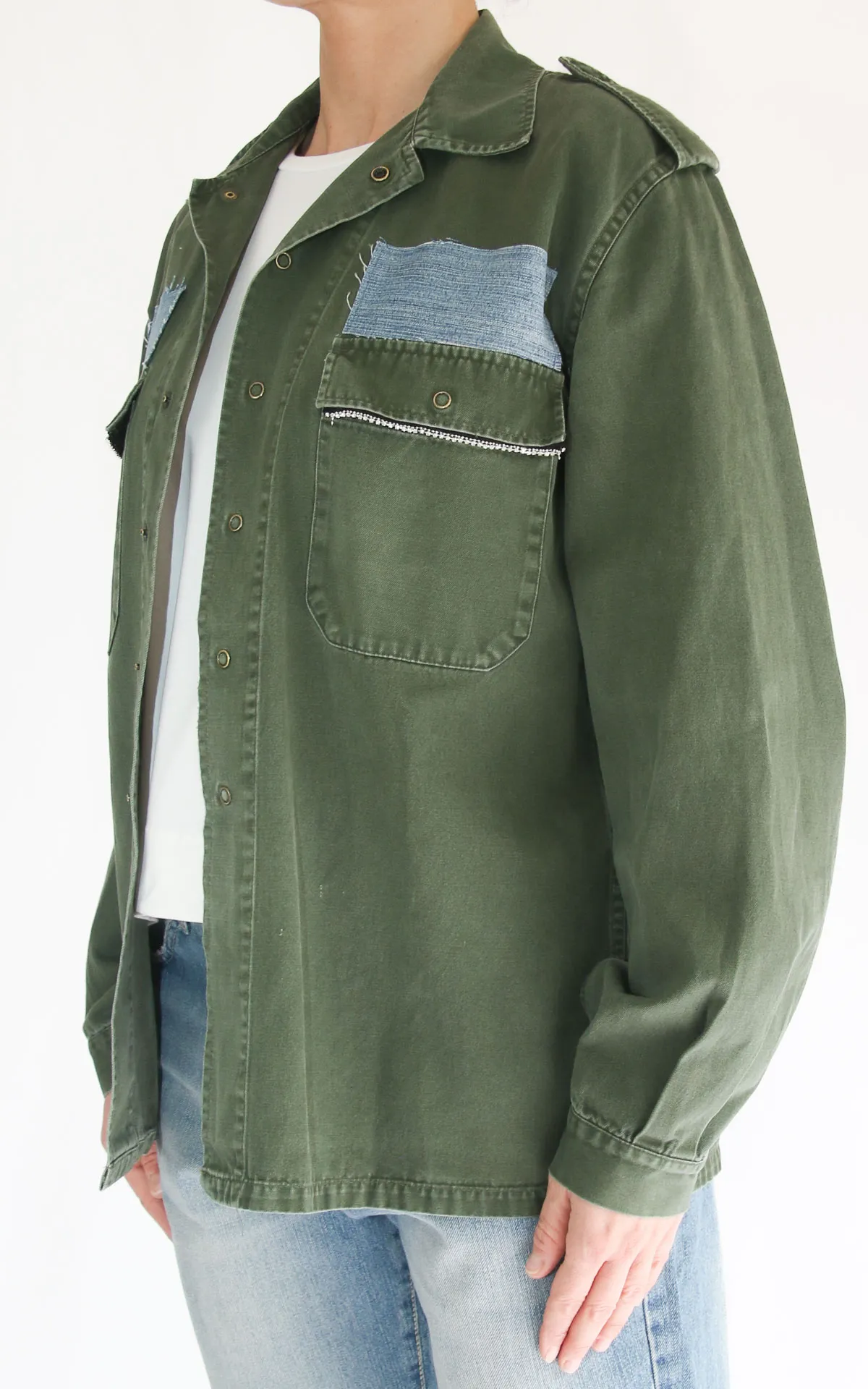 Susymix – Giacca cuore pizzo – Verde militare