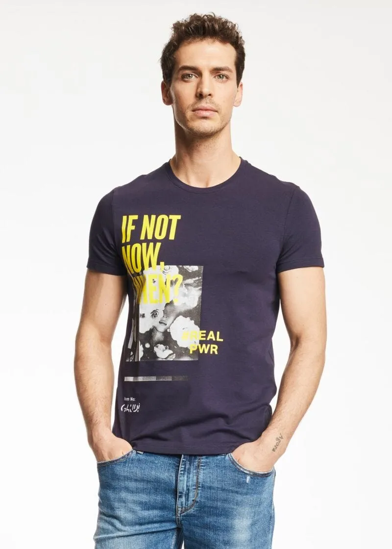 T-shirt con lettering stampato
