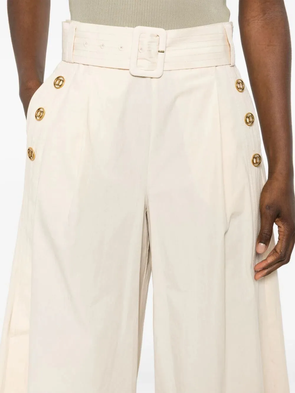 TWINSET WIDE LEG TROUSER WITH SPLIT
