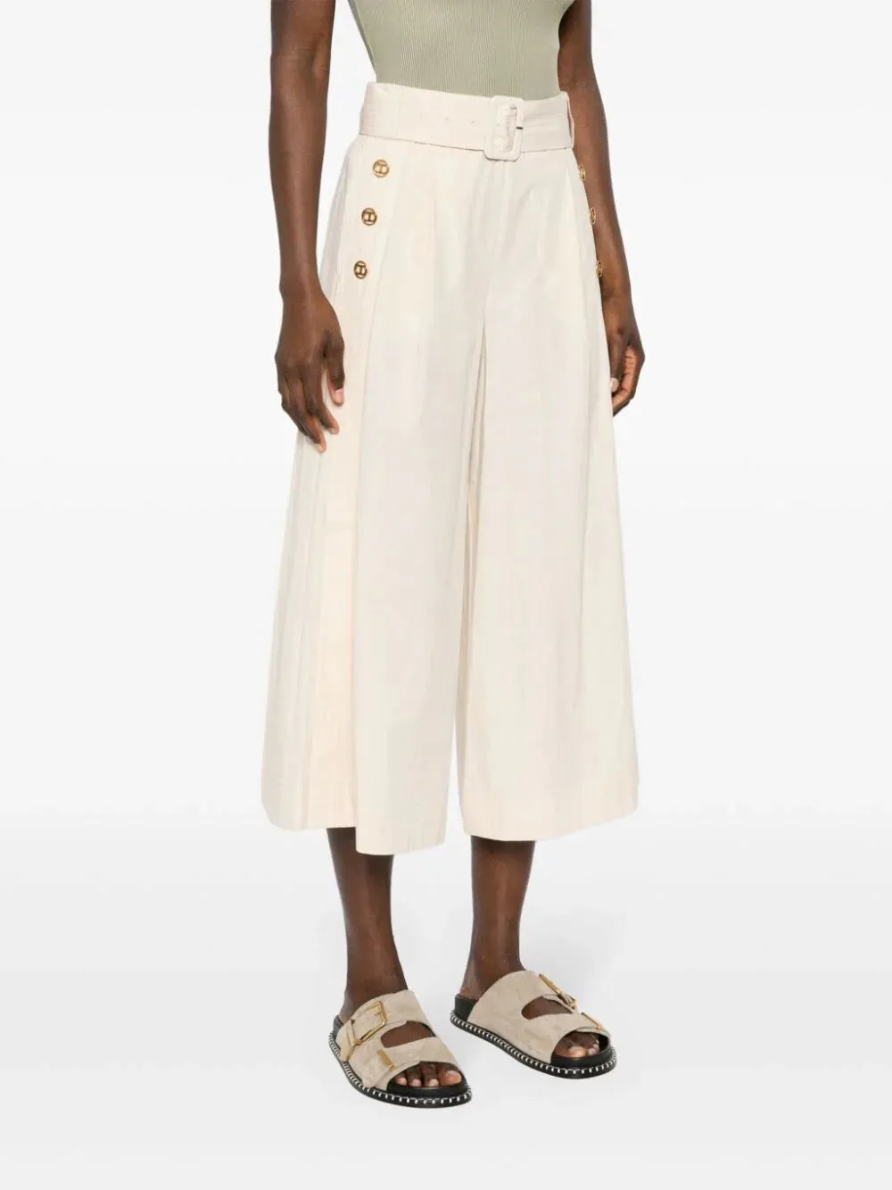 TWINSET WIDE LEG TROUSER WITH SPLIT