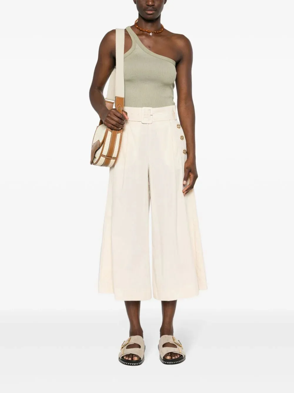 TWINSET WIDE LEG TROUSER WITH SPLIT