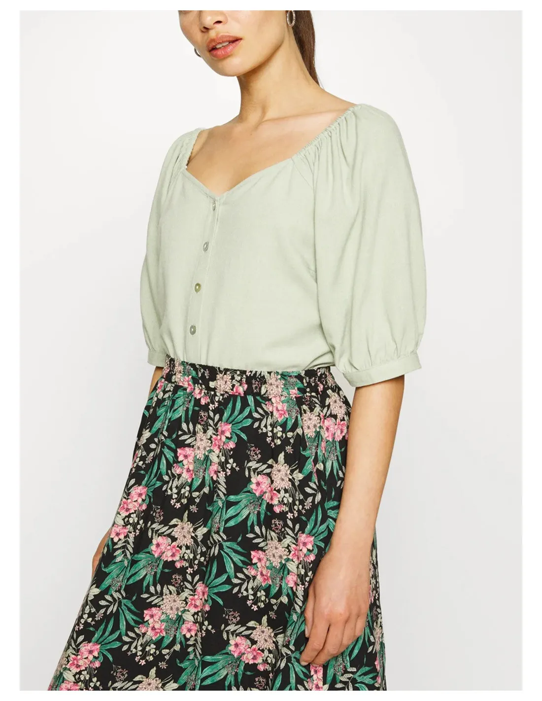VERO MODA TOP DONNA,VMJESMILO 2/4 TOP WVN  GA