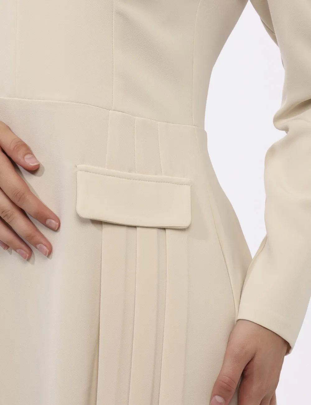 Vestito Materica Beige