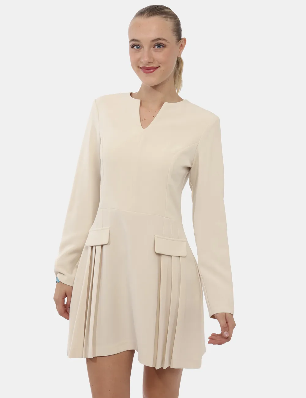 Vestito Materica Beige