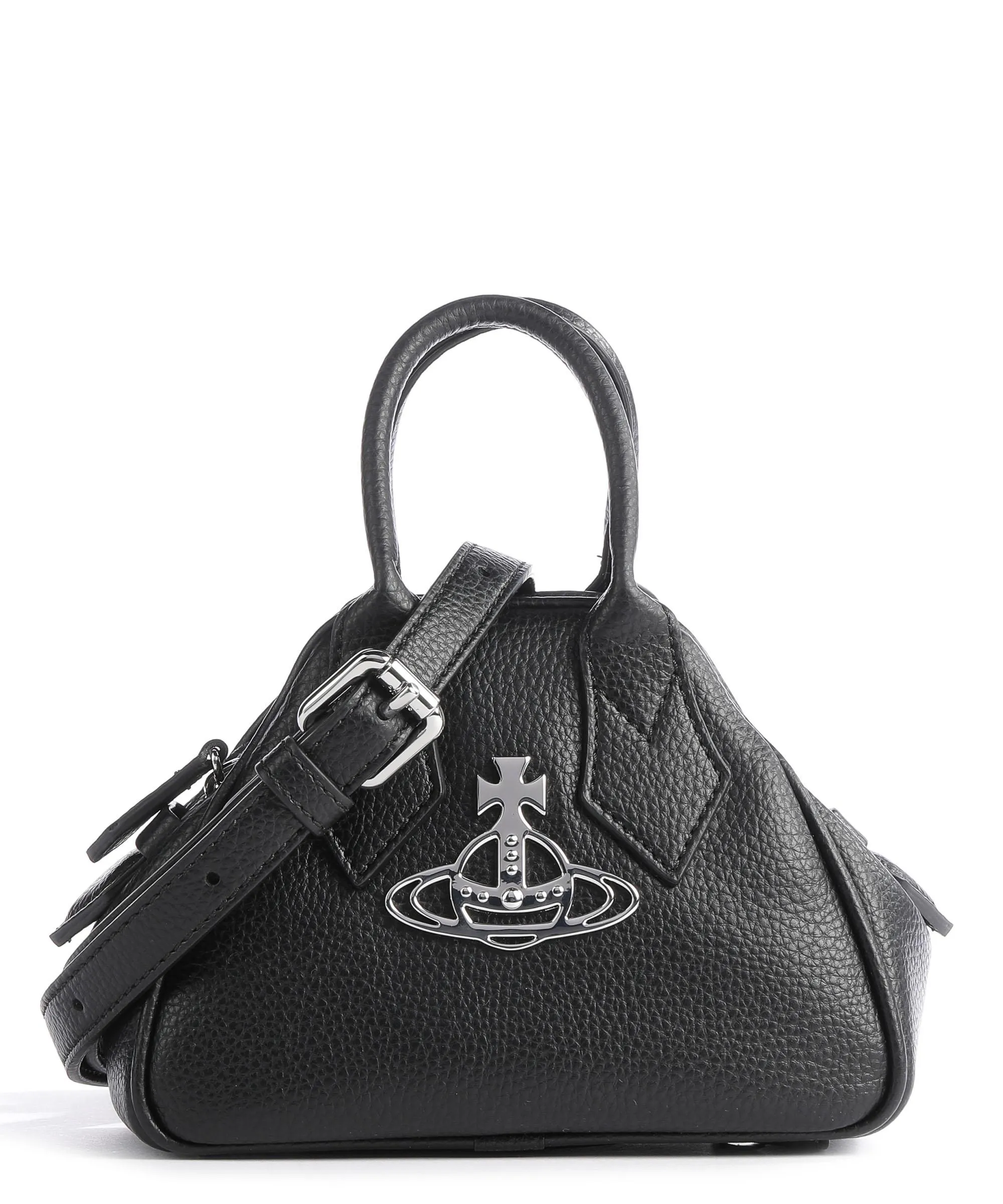  Vivienne Westwood Yasmine Re-Vegan Mini Borsa a tracolla pelle sintetica nero  