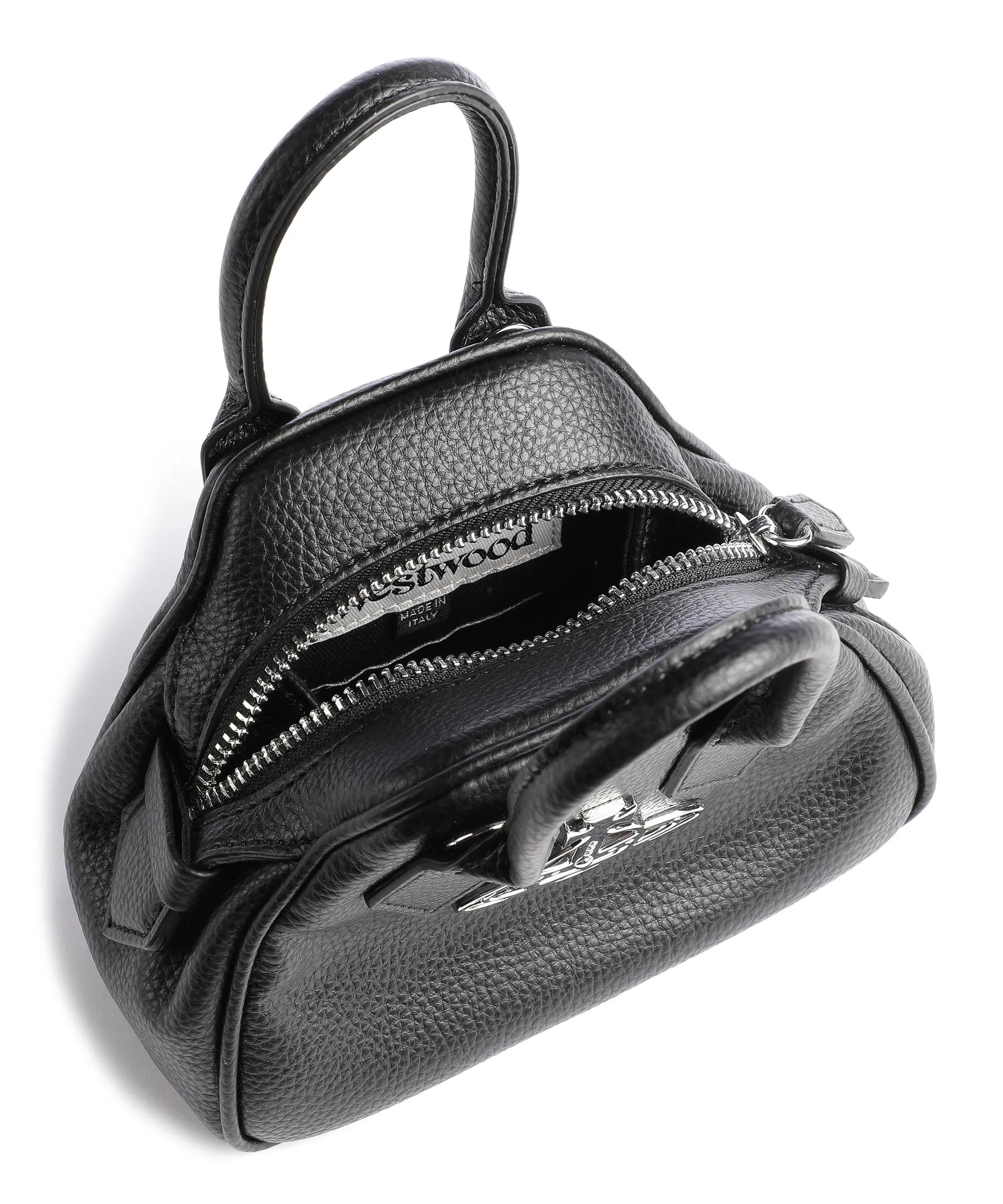  Vivienne Westwood Yasmine Re-Vegan Mini Borsa a tracolla pelle sintetica nero  