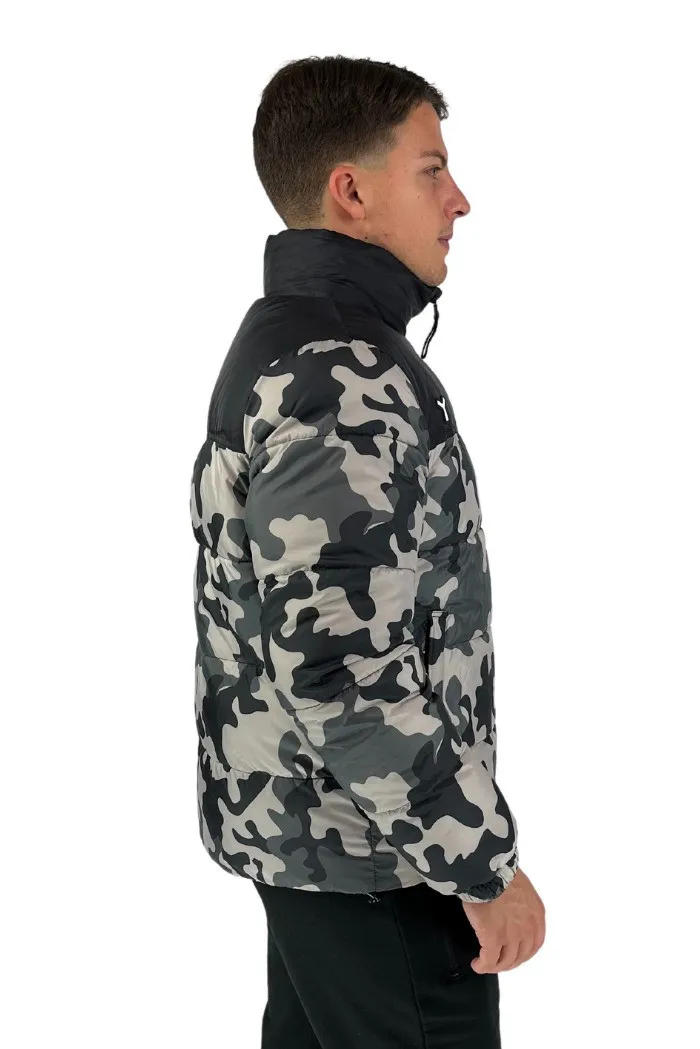 Yes I Am piumino reversibile in fantasia militare con logo ricamato yia00085