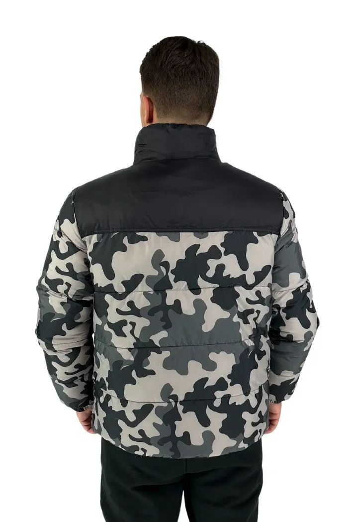 Yes I Am piumino reversibile in fantasia militare con logo ricamato yia00085