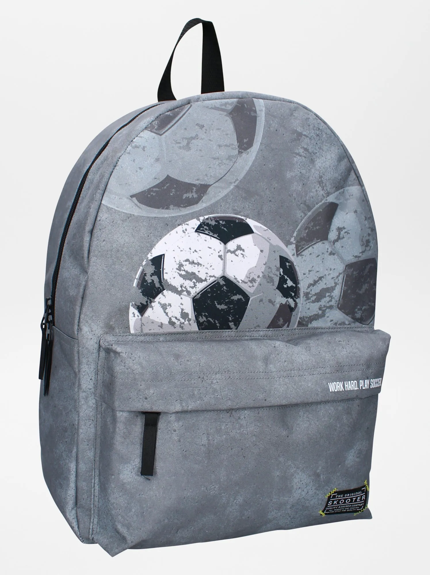 Zaino con stampa football - GRIGIO
