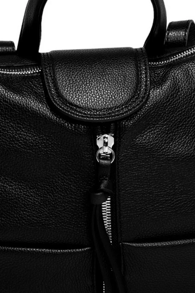 zaino donna in pelle nero