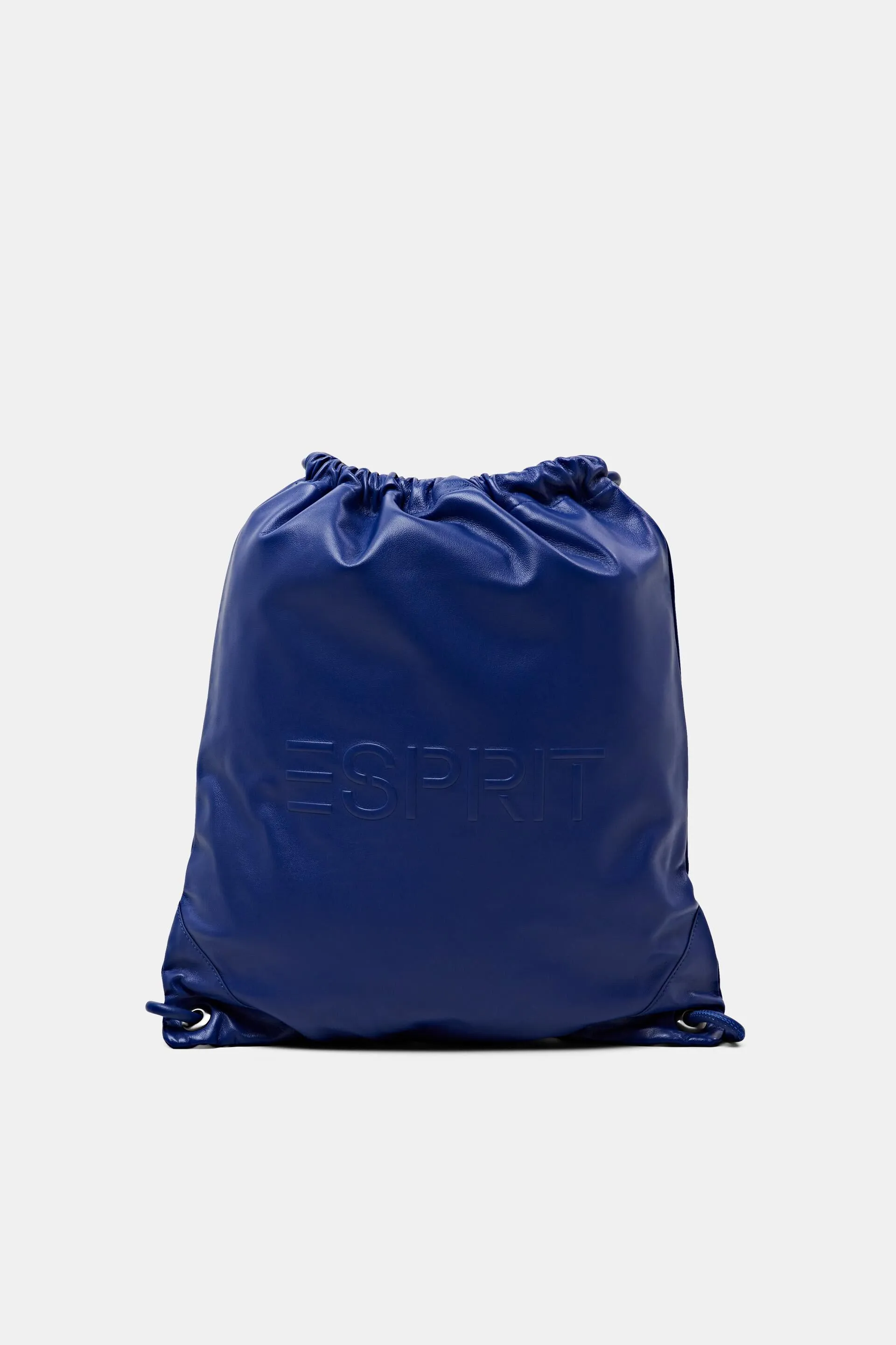 Zaino in pelle con coulisse e logo