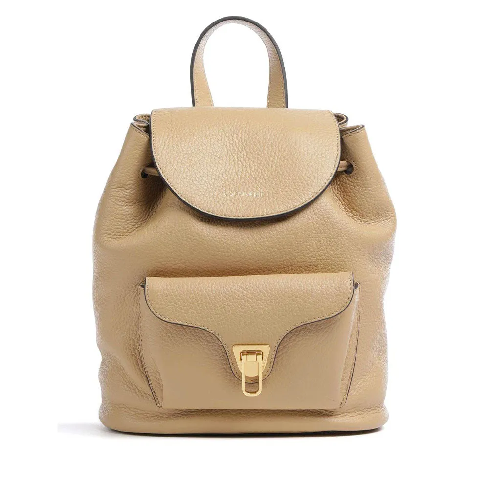Zaino Piccolo COCCINELLE in Pelle Linea Beat Soft colore Fresh Beige