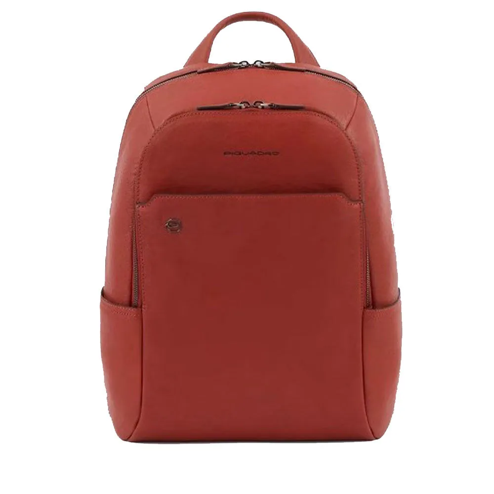 Zaino PIQUADRO Porta pc 14 e iPad in Pelle Colore Rosso Linea Black Square - CA3214B3