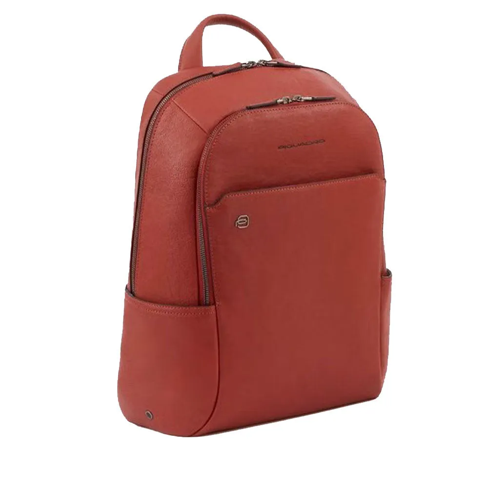 Zaino PIQUADRO Porta pc 14 e iPad in Pelle Colore Rosso Linea Black Square - CA3214B3