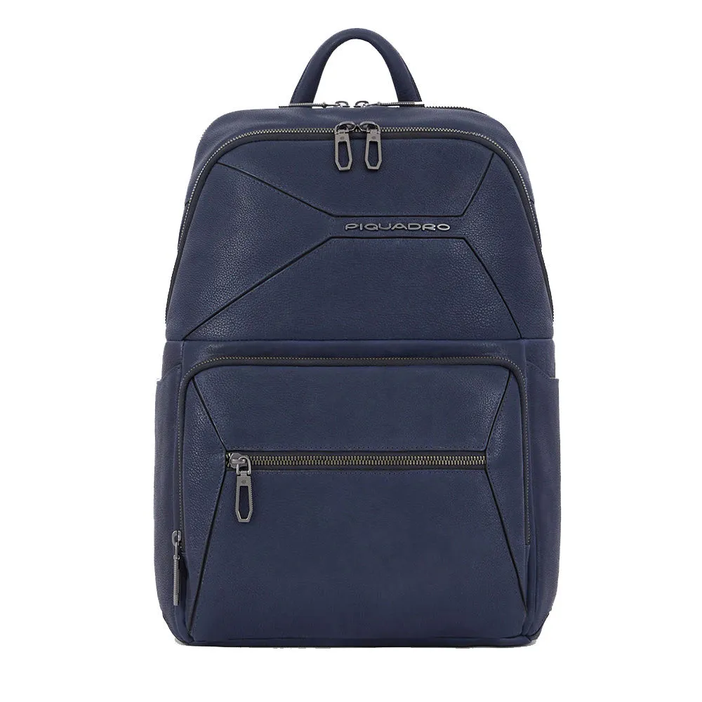 Zaino Uomo PIQUADRO porta Pc 14 in Pelle Colore Blu Linea Rhino - CA6249W118