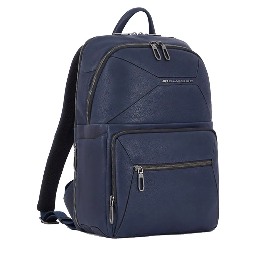 Zaino Uomo PIQUADRO porta Pc 14 in Pelle Colore Blu Linea Rhino - CA6249W118