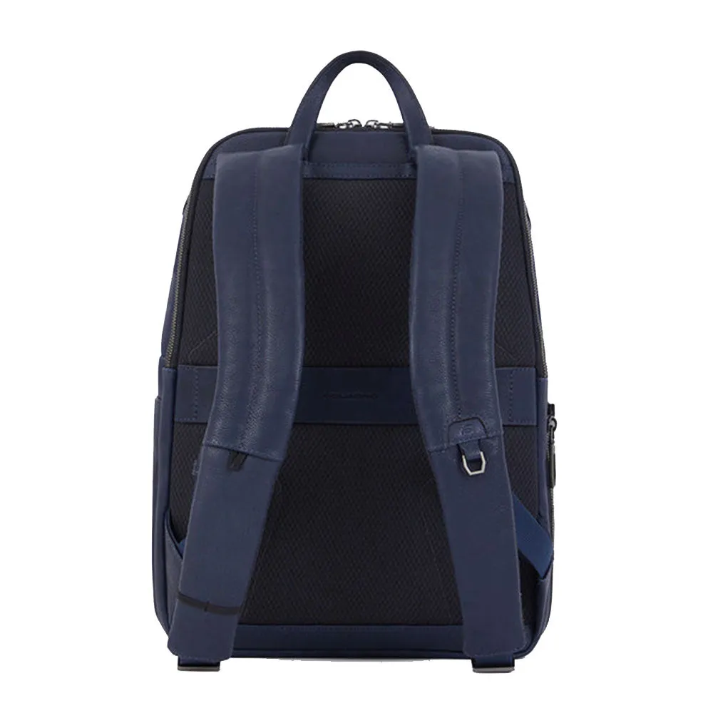 Zaino Uomo PIQUADRO porta Pc 14 in Pelle Colore Blu Linea Rhino - CA6249W118